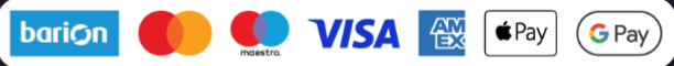 Barion, Mastercard, Maestro, Visa, American Express, Apple Pay, Google Pay