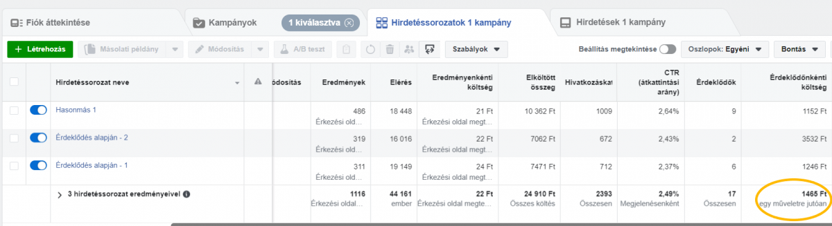 A B-West-Ker Kft. sikeres Facebook kampányának eredményei